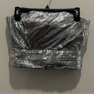 Zara metallic crop top